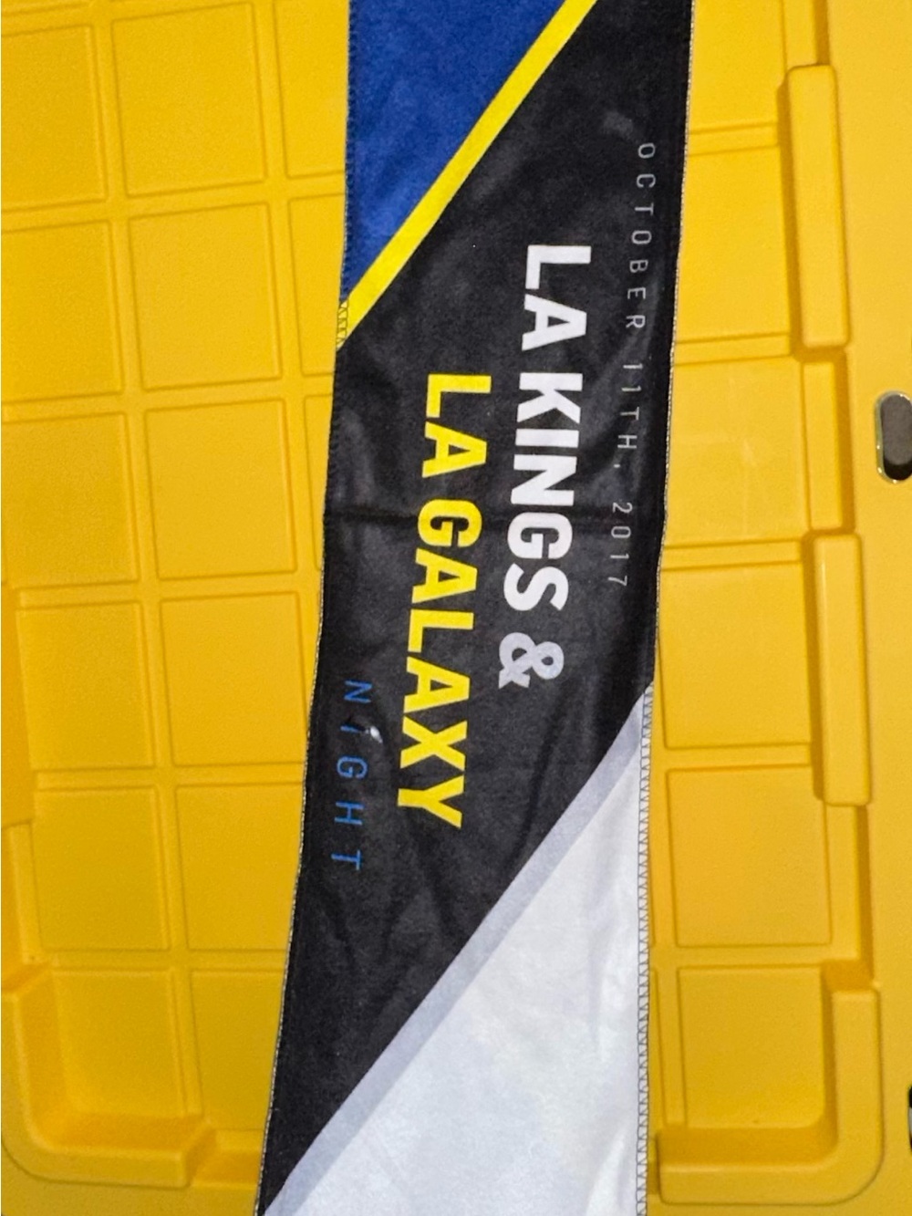 LA Kings & LA Galaxy Night Fan Scarf - Black, Yellow, Blue, White